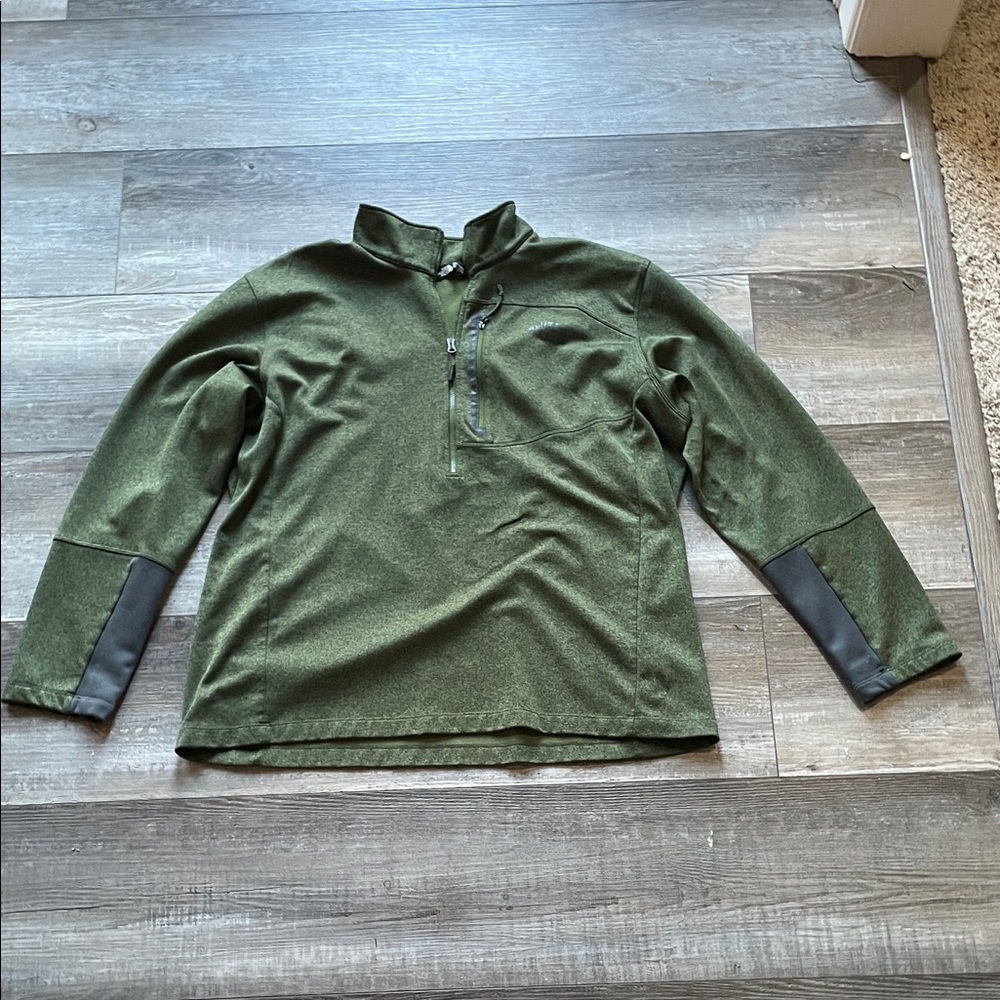 The North Face Green Fleece Quarter-Zip Pullover